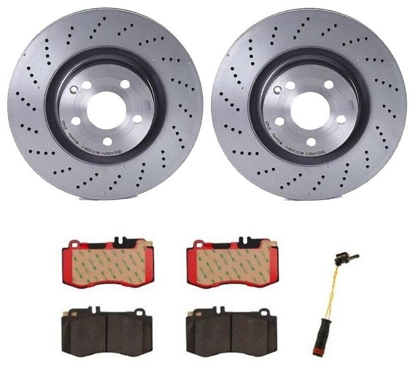 Mercedes Brakes Kit - Brembo Pads and Rotors Front (344mm) (Ceramic) 2115401717 - Brembo 1540017KIT